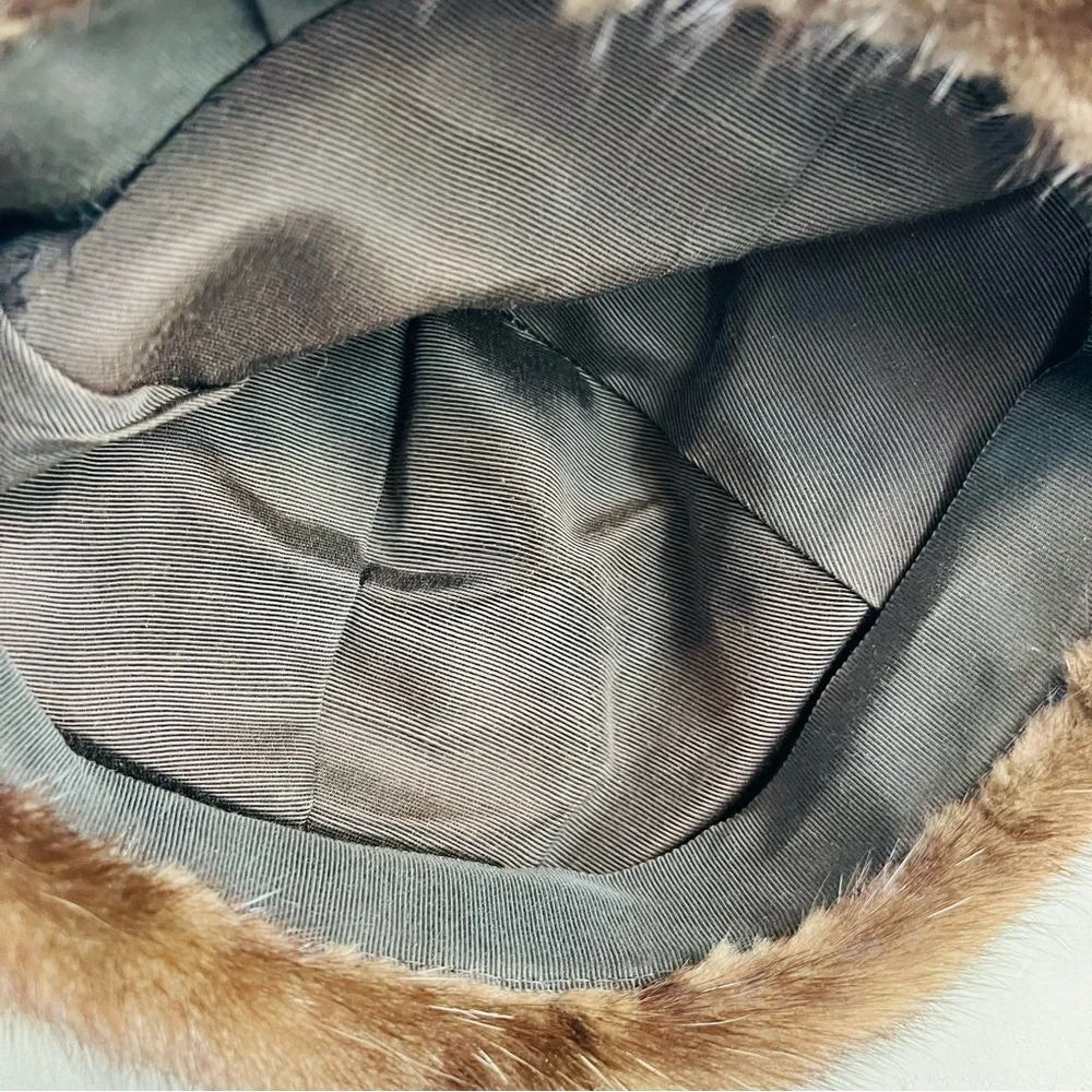 Vintage Genuine Mink Fur Hat and Collar - Picture 7 of 12